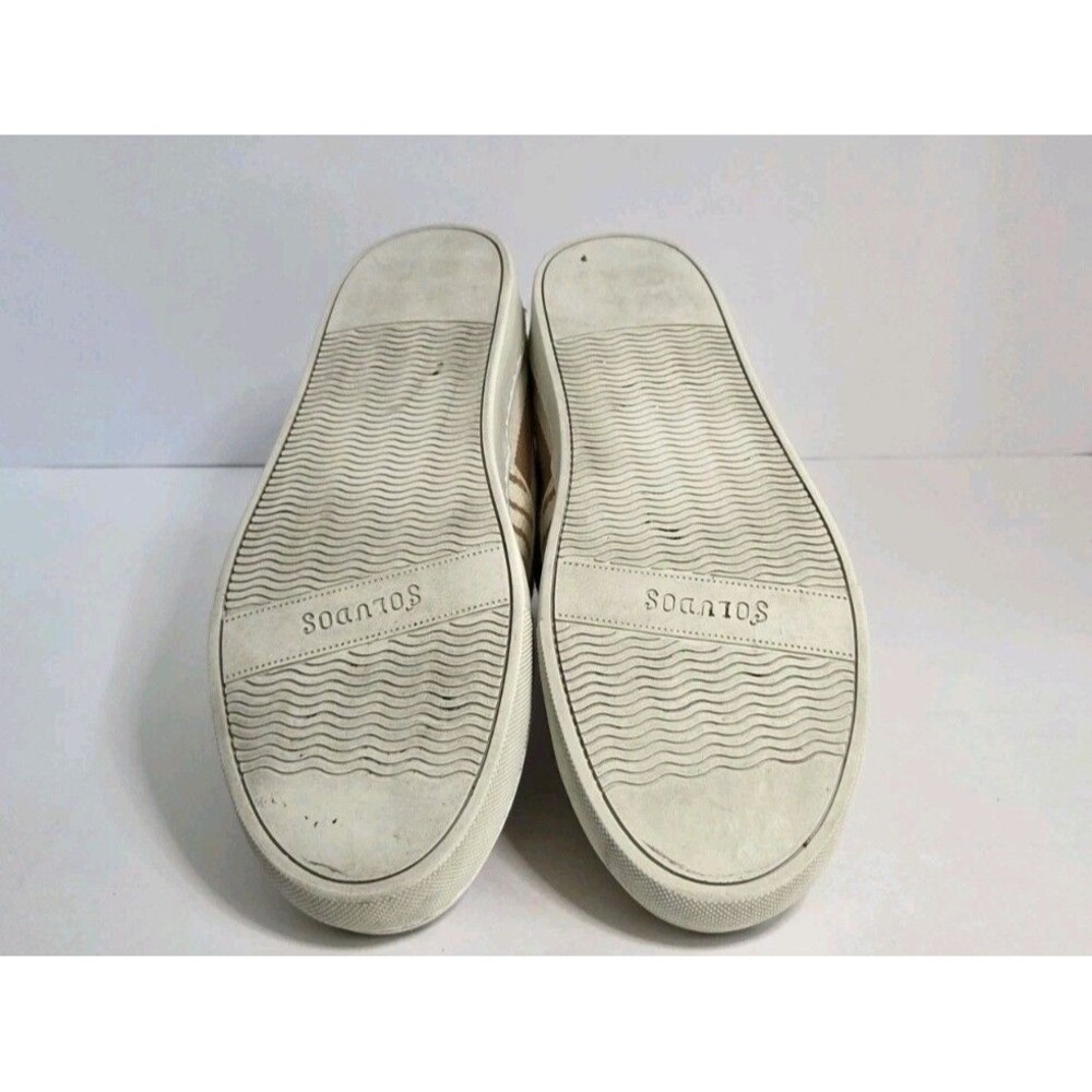 Soludos Classic Lace Up Sneaker Women's Sz 10 - Preowned - Brown & White Stripes - Picture 7 of 7